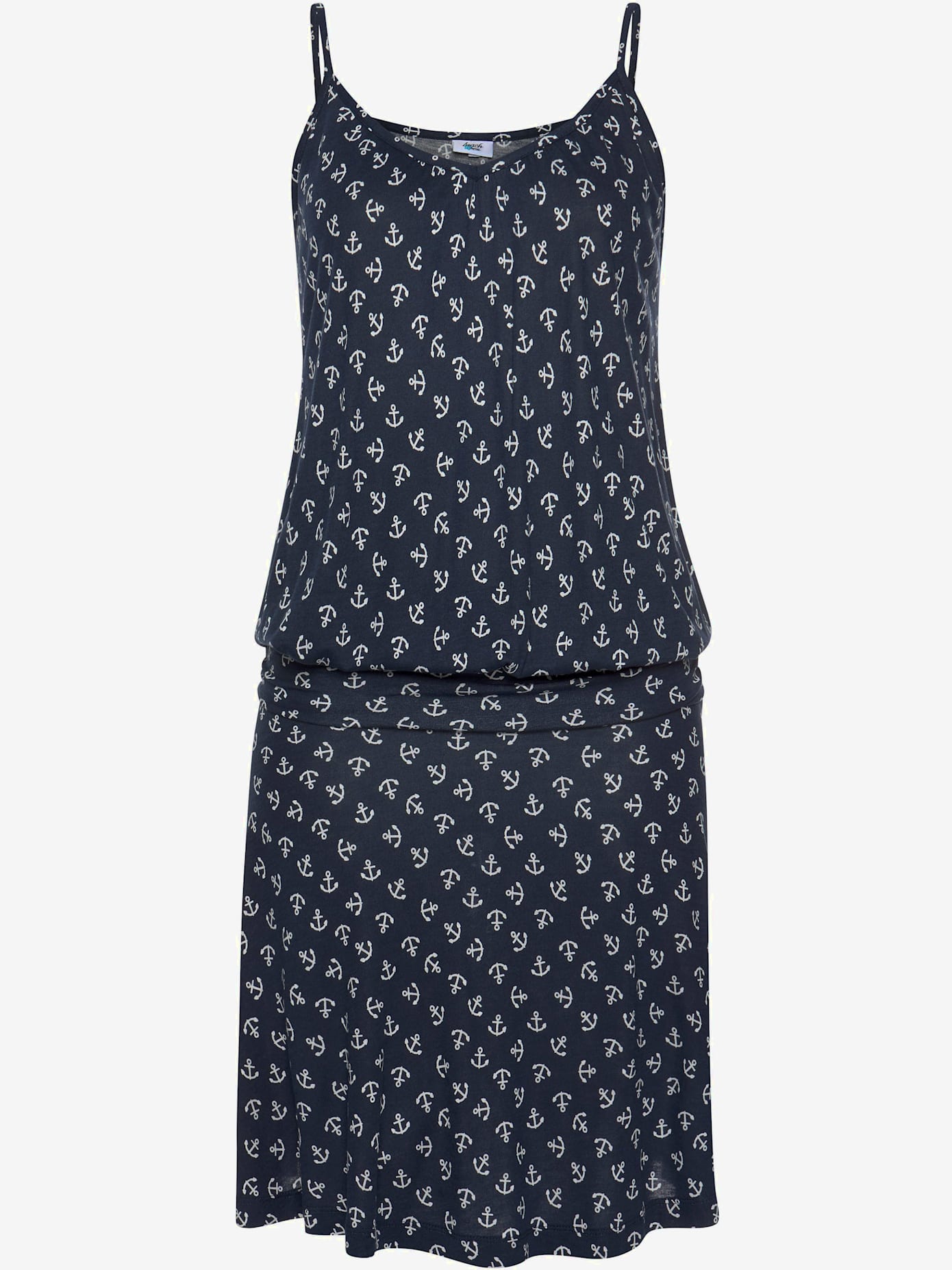 Robe de plage encolure légèrement froncée