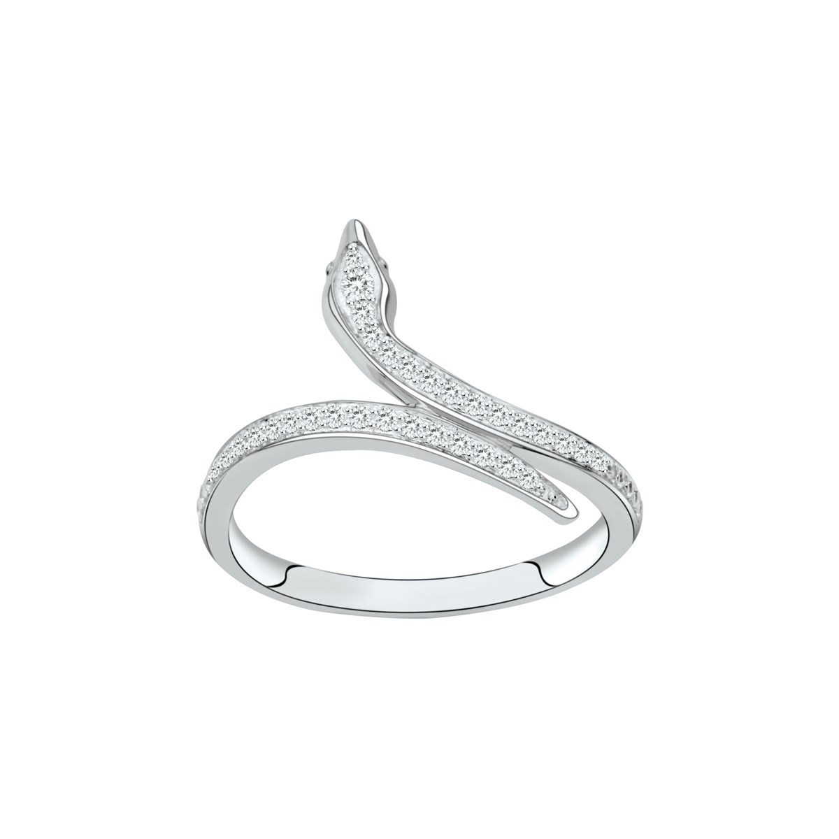 Bague en Argent avec oxyde de zirconium blanc