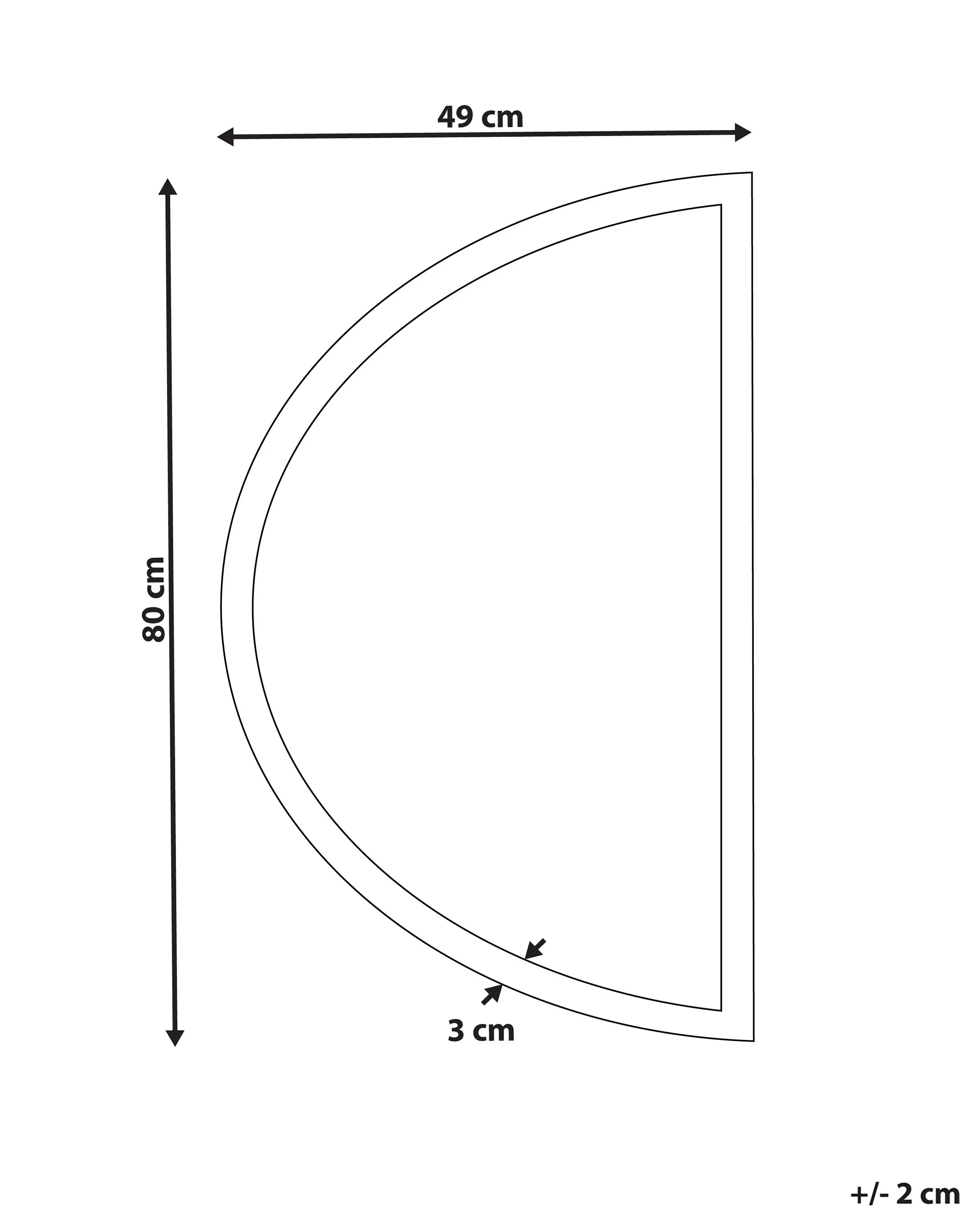 LED badkamerspiegel BEZONS 49 cm 80 cm Zilver