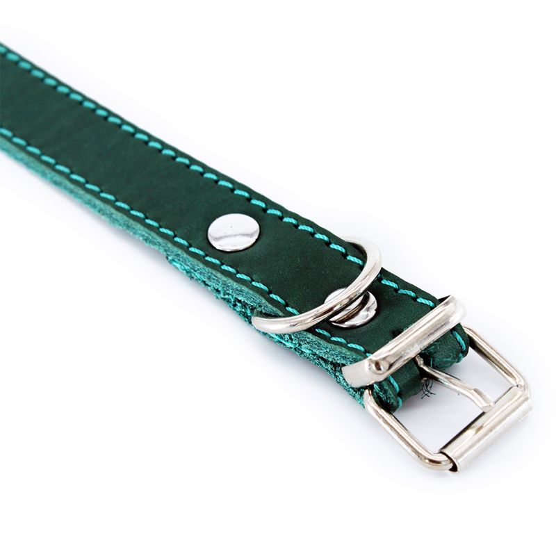 Collier Heim avec broderie, bleu pétrole