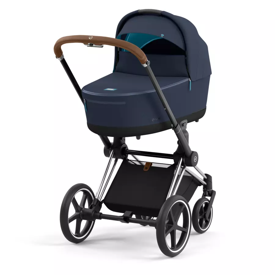 cybex PLATINUM Kombikinderwagen Priam Chrome Brown Dark Navy Conscious Collection