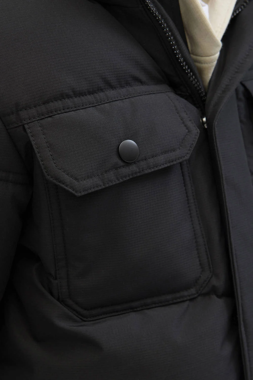 JACK & JONES JUNIOR gewatteerde jas zwart