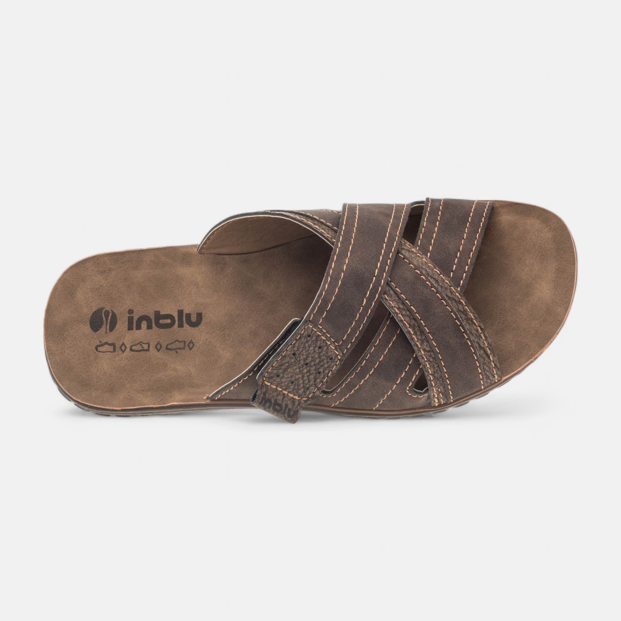 Nu-pieds Homme marron