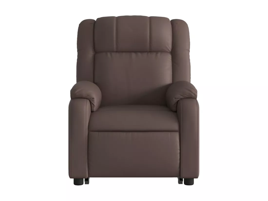 Fauteuil inclinable massant Marron Similicuir