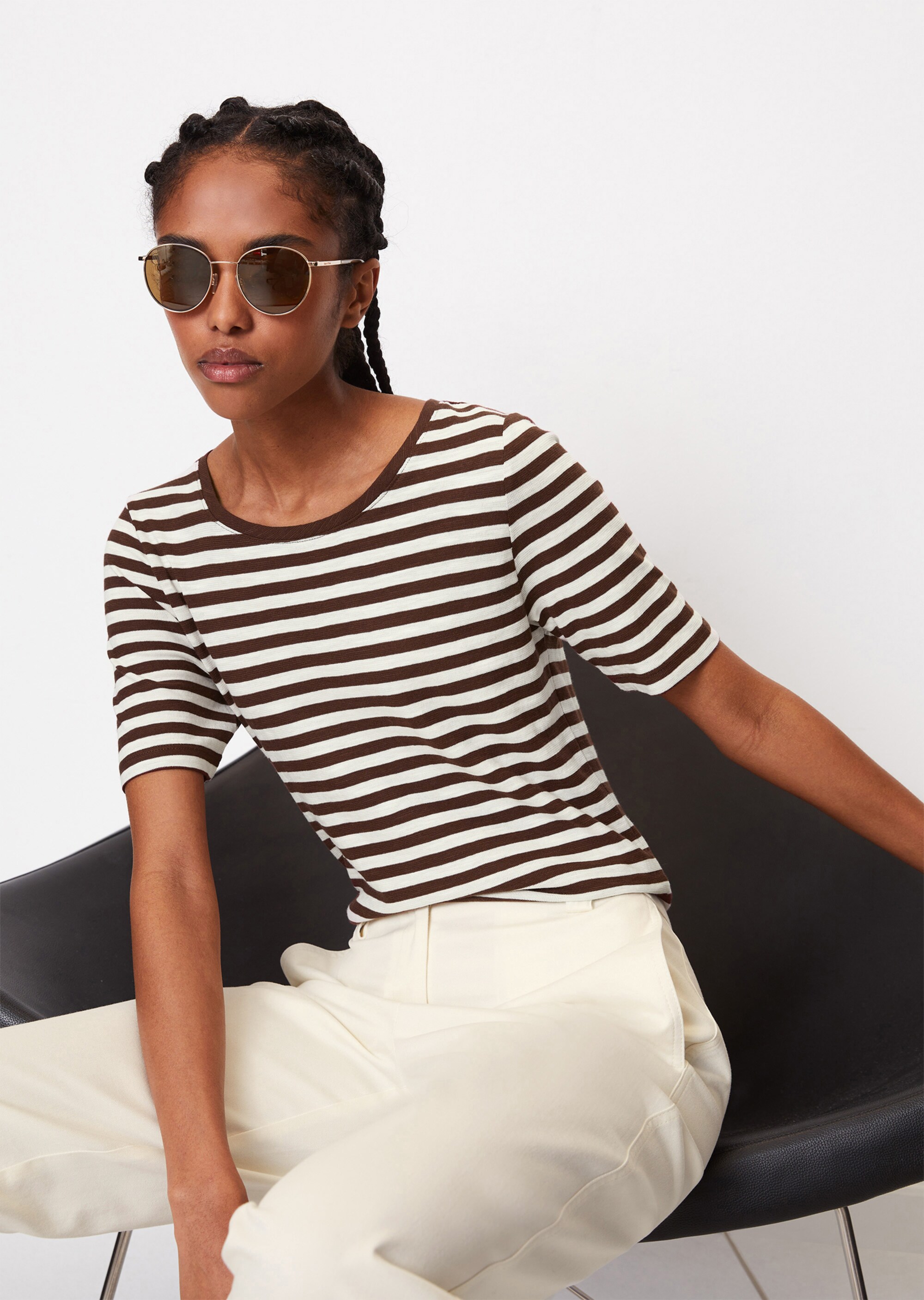 Gestreiftes T-Shirt regular aus Organic Cotton-Jersey