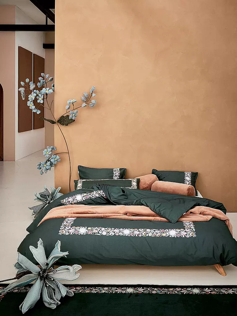 ESSENZA Satin-Bettwäsche VERONIQ 70x90cm/140x200cm Balsam Green  dunkelgrün