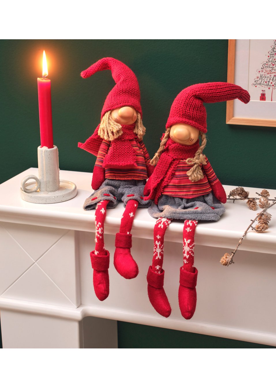 Figurines bord d'étagère (Ens. 2 pces.)