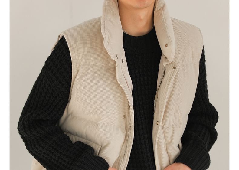 Remeefa - Puffervest met opstaande kraag en rits