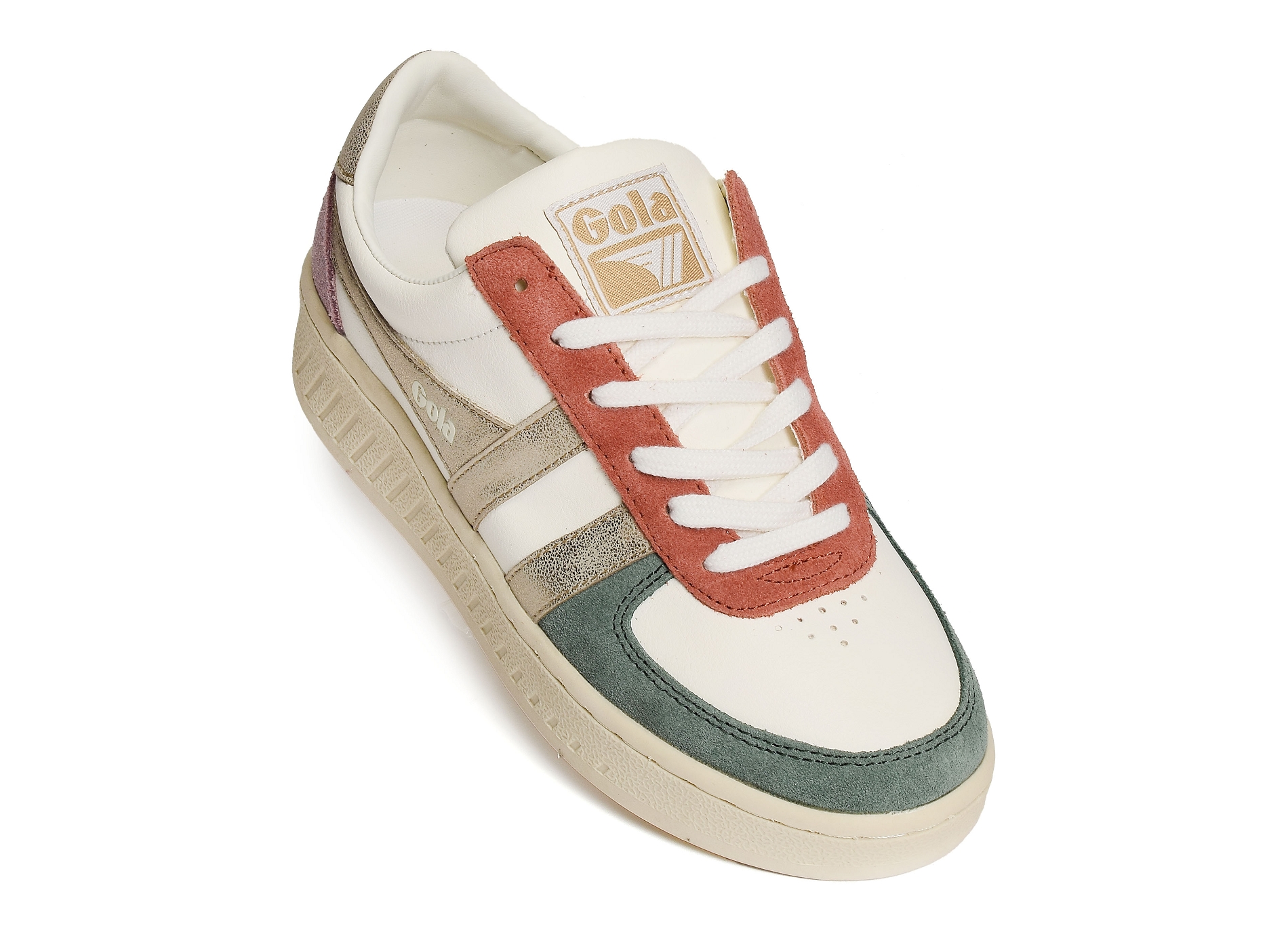 Grandslam quadrant trainers w blanc or