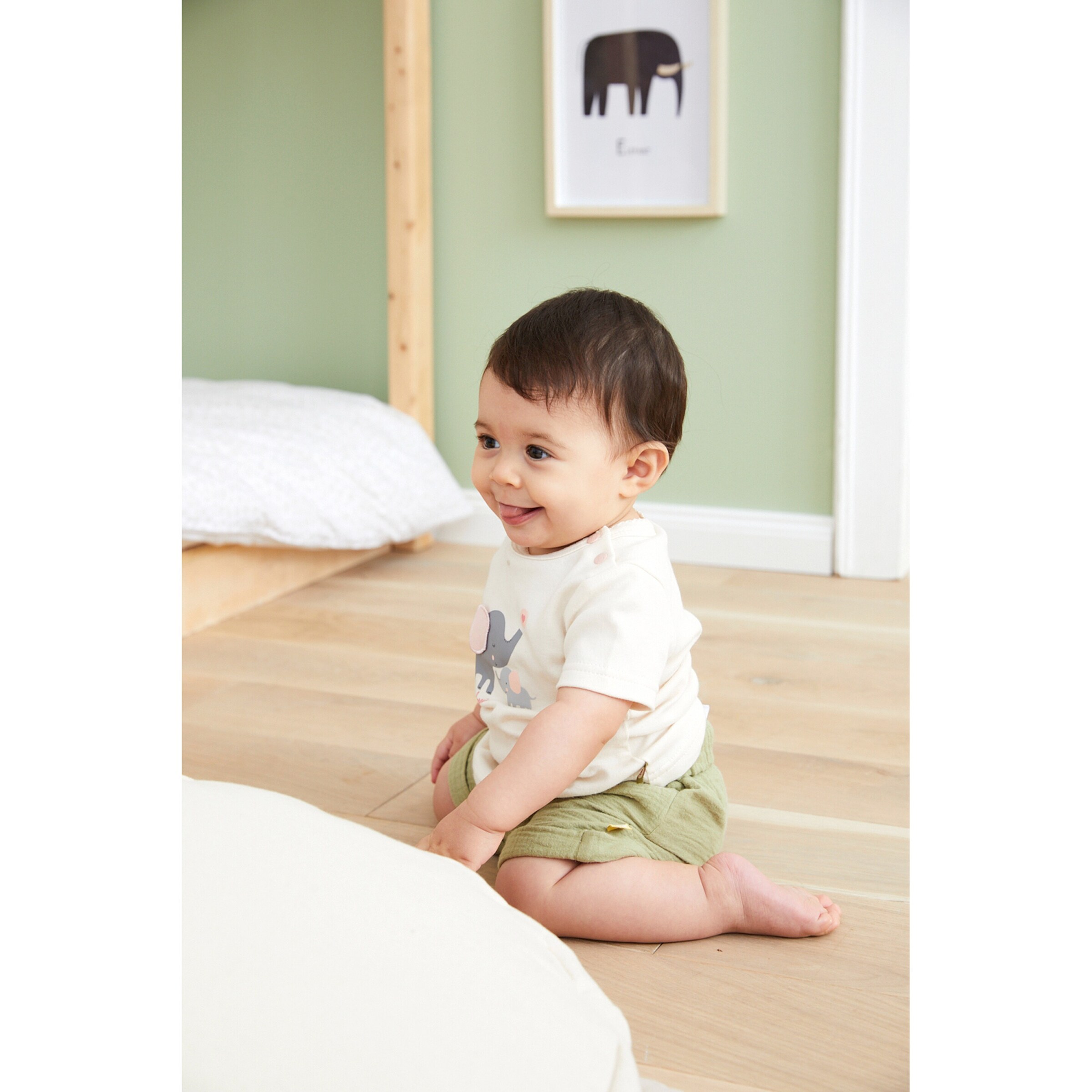 Bornino - Lieblinge Musselin-Shorts grün