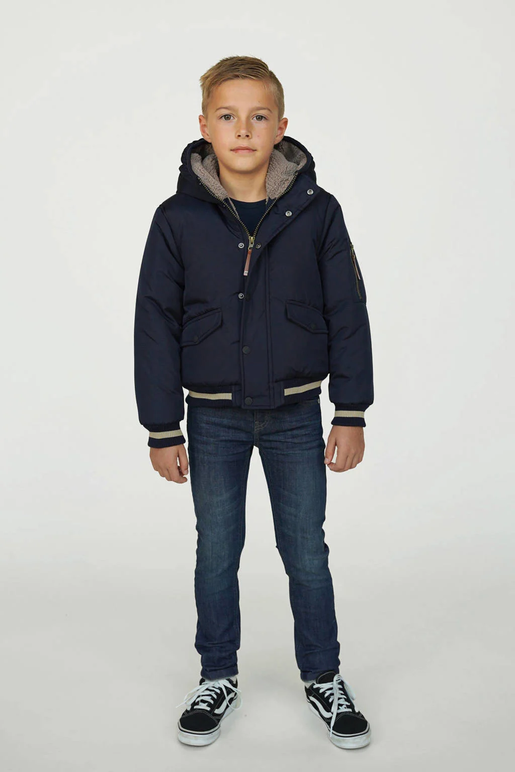 Moodstreet winterjas donkerblauw