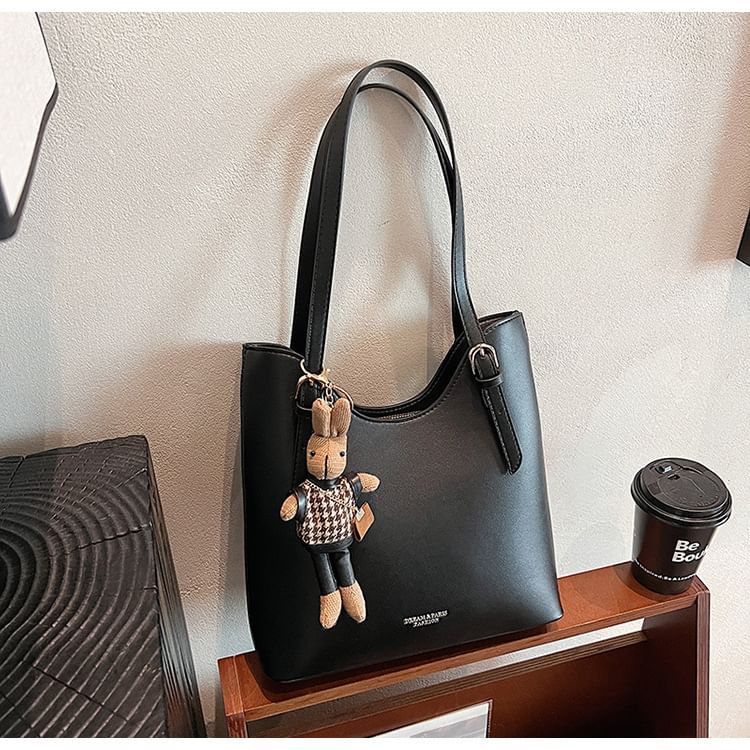 NewTown - Set: Kunstleren Tote Bag + Tasbedel