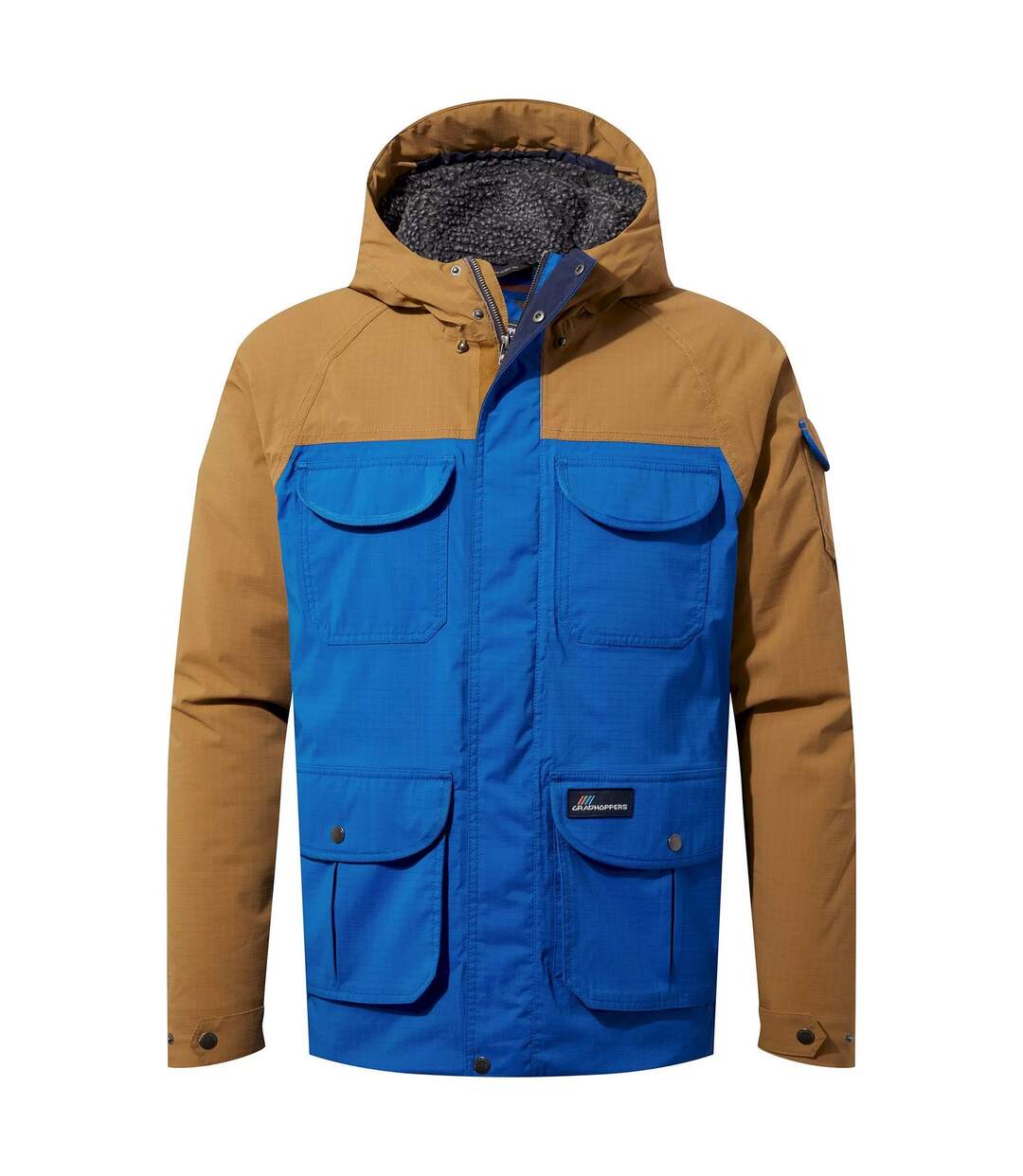 Craghoppers - Parka HANSON - Adulte (Beige foncé / Bleu vif) - UTCG1913