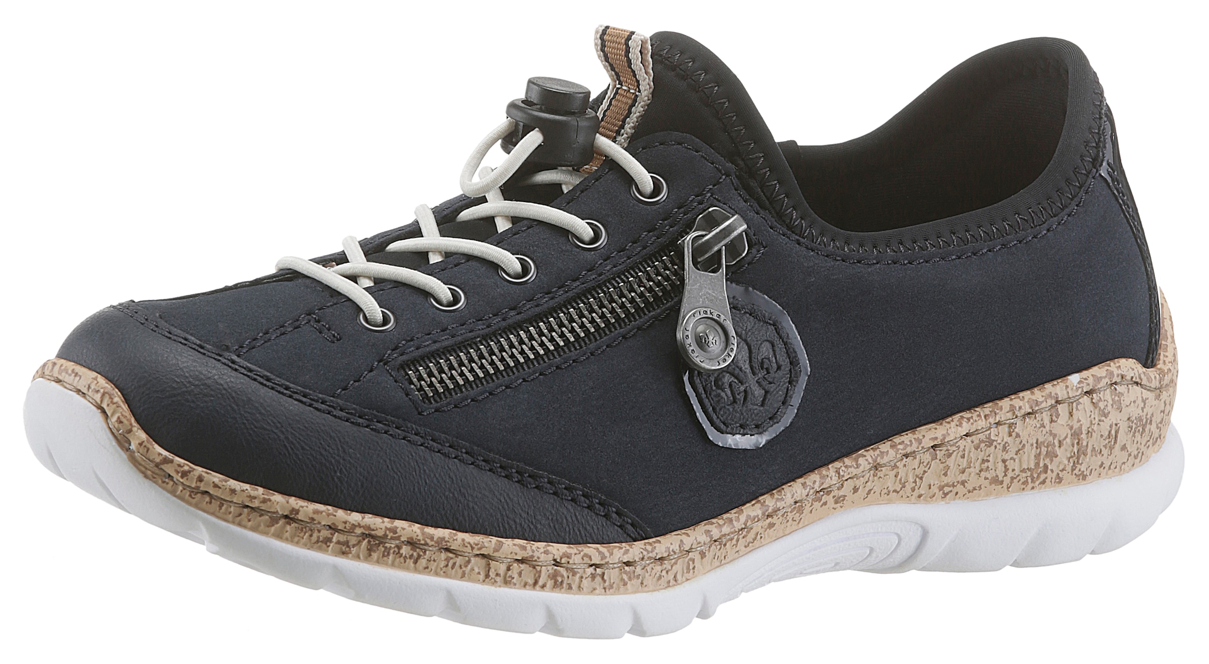 Rieker Slip-On Sneaker  Slipper, Schlupfschuh mit Aussenreissverschluss