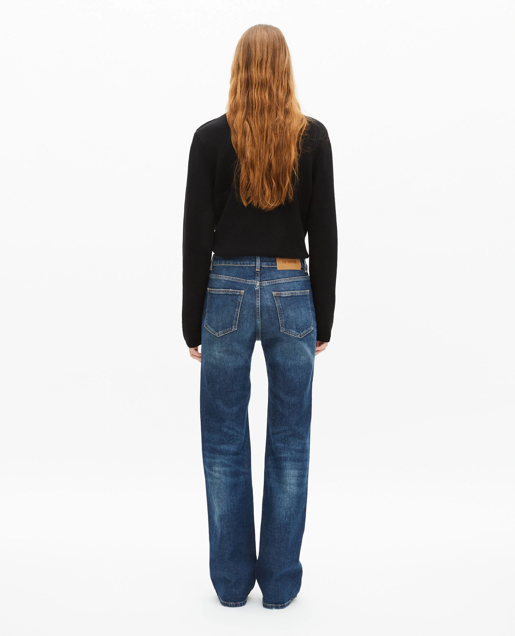 Jean taille basse flare bleu