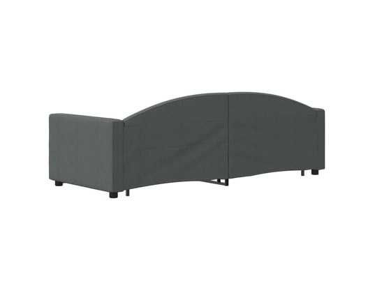 VIDAXL - Lit de jour avec lit gigogne gris foncé 80x200 cm tissu