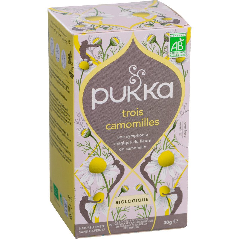 Infusion trois camomilles Bio Pukka - Boîte de 20 sachets