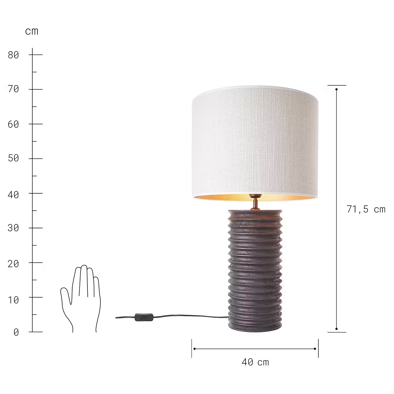 GROOVED Tischleuchte