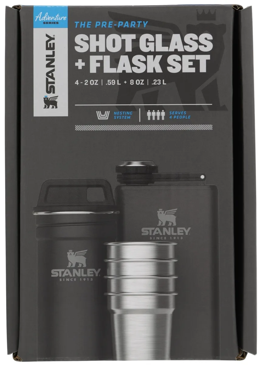 Stanley Adventure Shot + Flask Gift Set Matte Black
