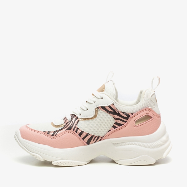 Blue Box meisjes dad sneakers zebraprint