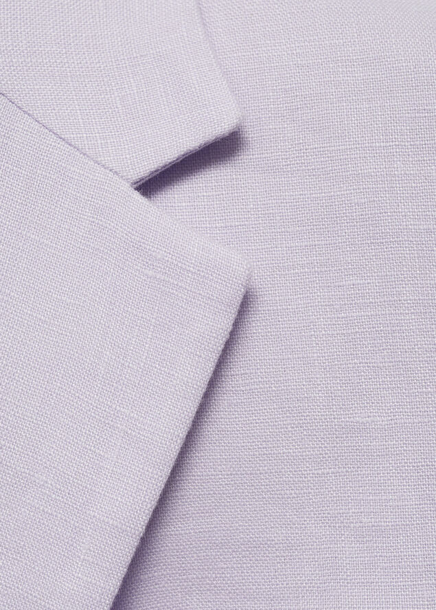MANGO 100% linen jacket Lt-pastel purple