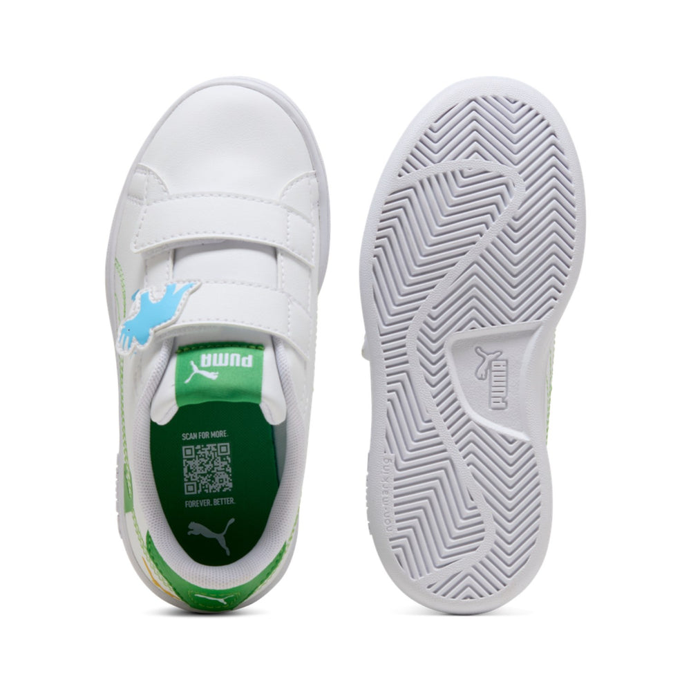 Køb Puma White-Green Fruit-Vibrant Blue Puma Smash 3.0 Dino V PS