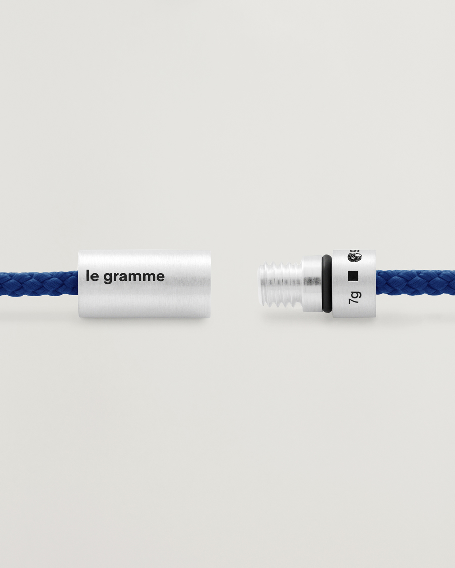 LE GRAMME Nato Cable Bracelet Blue/Sterling Silver 7g