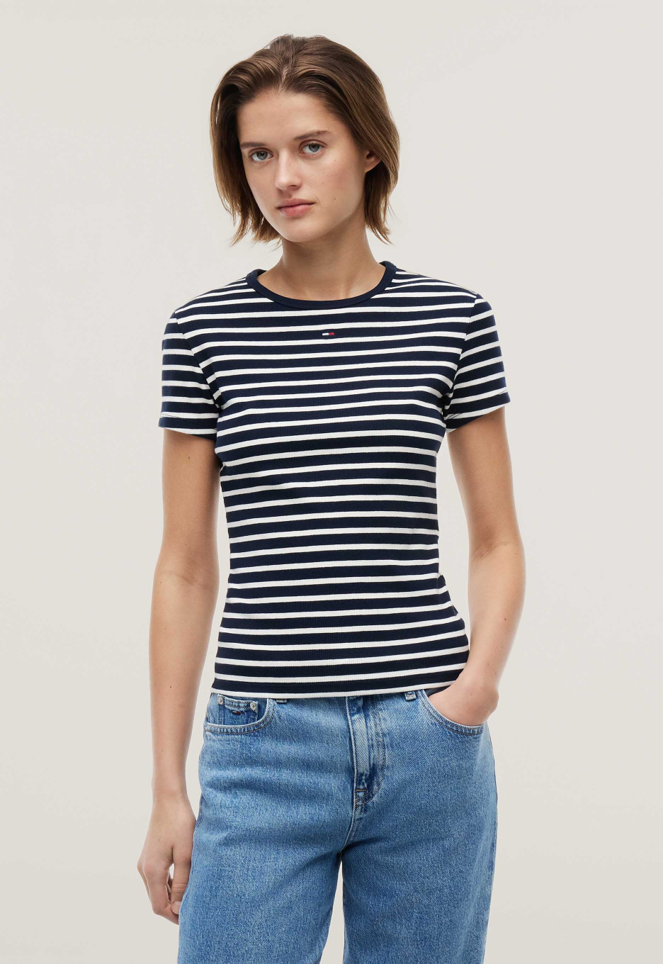 Tommy Jeans Slim Essential Rib T-shirt