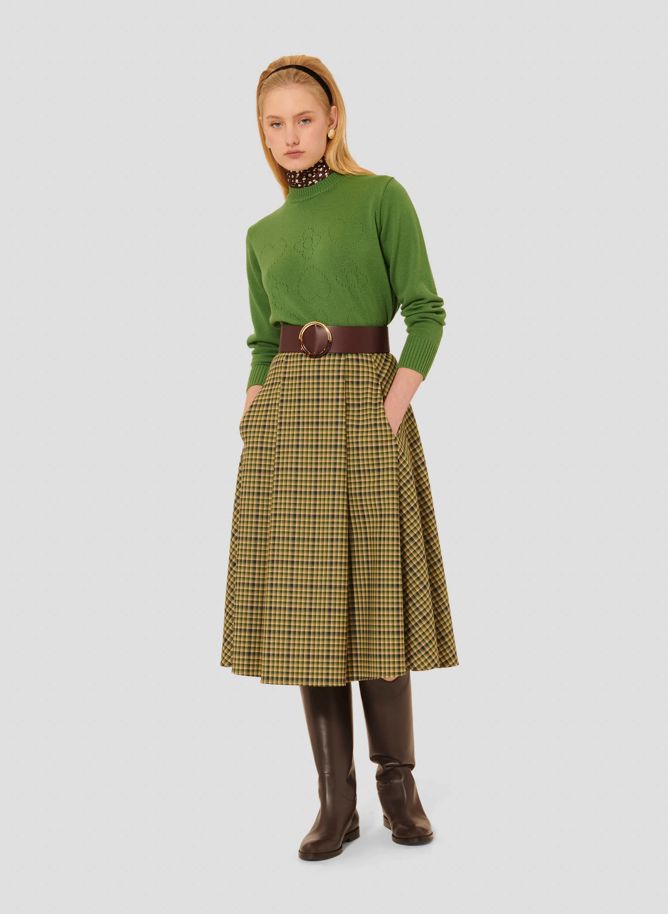 PREPPY - Pull droit col rond en laine | Vert