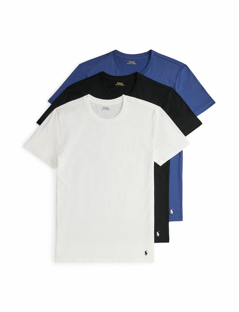 POLO RALPH LAUREN<br>Conjunto de 3 camisetas de gola redonda