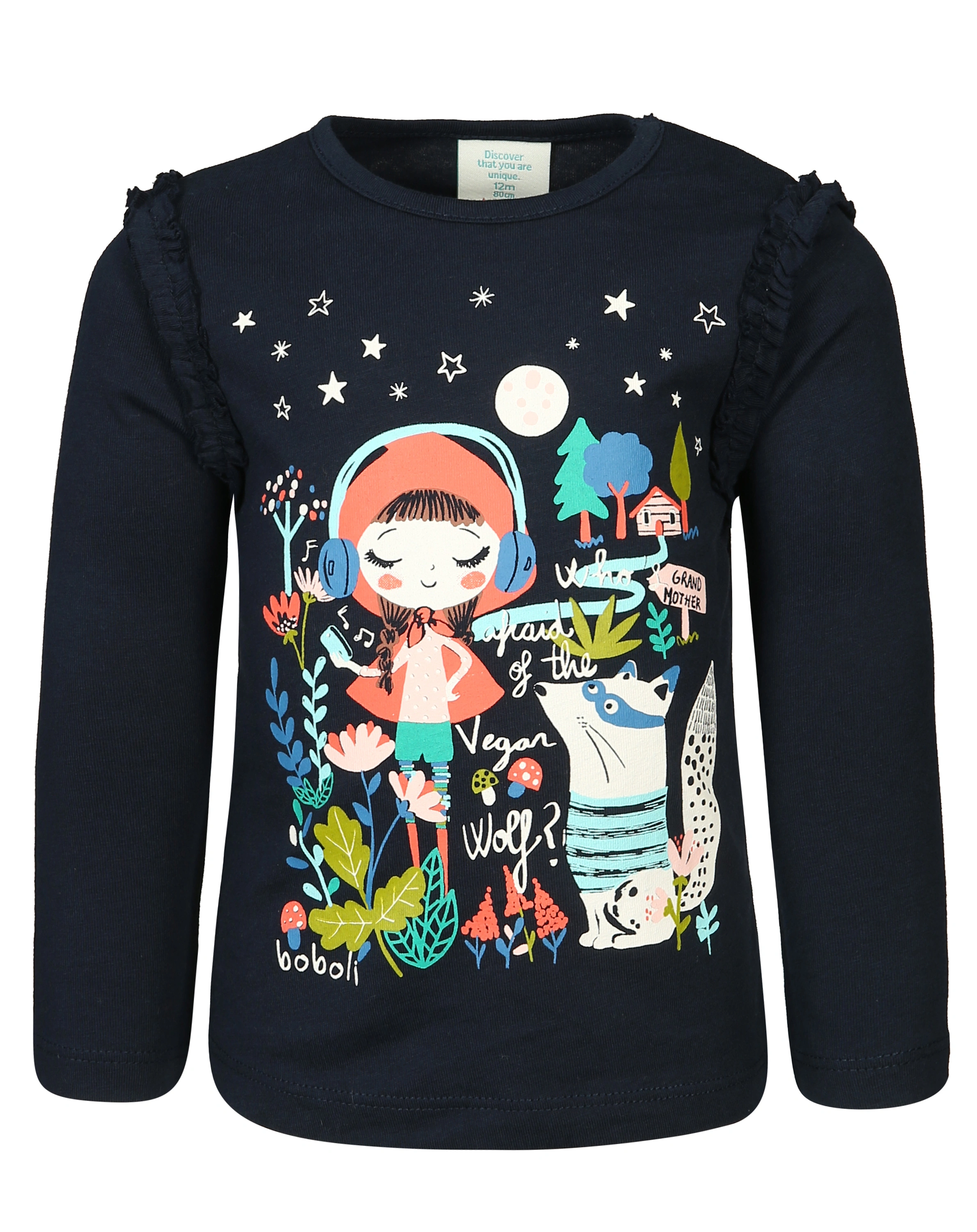 Langarmshirt BOSQUE MAGICO in marine