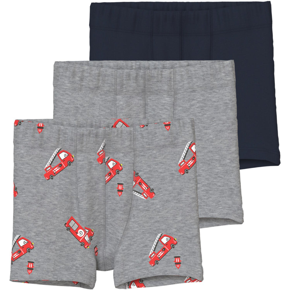 Køb Name It Grey Melange Nmmtights 3P Grey Firetruck Noos
