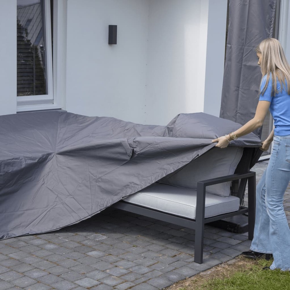Housse de meubles d'extérieur 270 x 270 x 70 cm gris