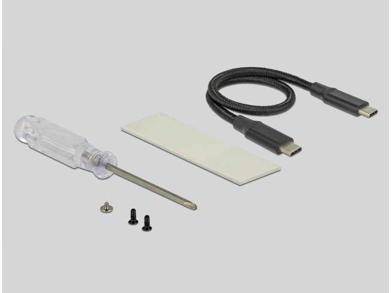 Delock Externes Gehäuse USB-C 3.1 Gen2 für M.2 NVME SSDs Delock Externes Gehäuse für M.2 NVMe PCIe SSD mit SuperSpeed USB 10 Gbps (USB 3.1 Gen 2) USB Type-C Buchse