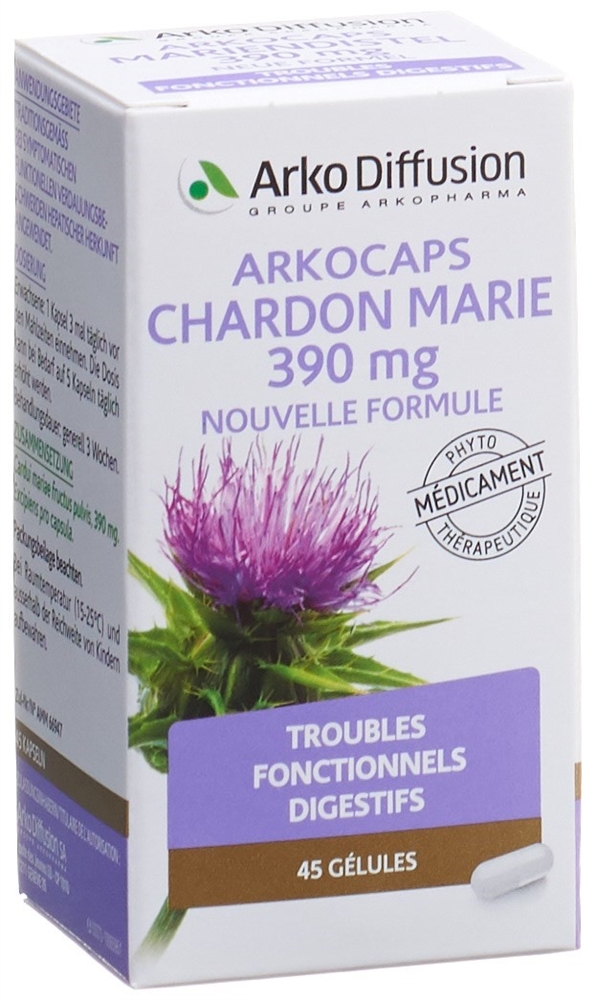 ARKOCAPS Mariendistel Kaps 390 mg neue Formel Ds 45 Stk