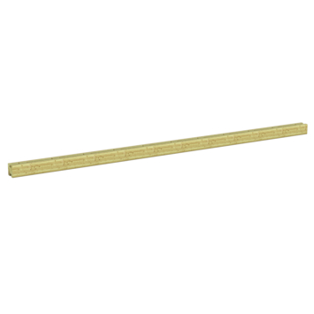 Sleufpaal tussen grenen ca. 8,8 x 8,8 cm, lengte ca. 270 cm