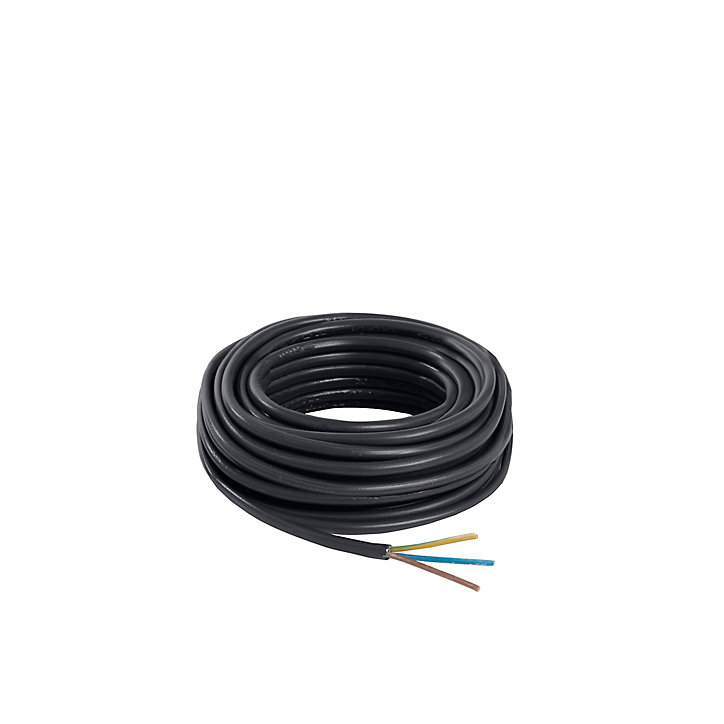Câble électrique flexible H05VVF 3x1,5 mm² Noir - 5 m