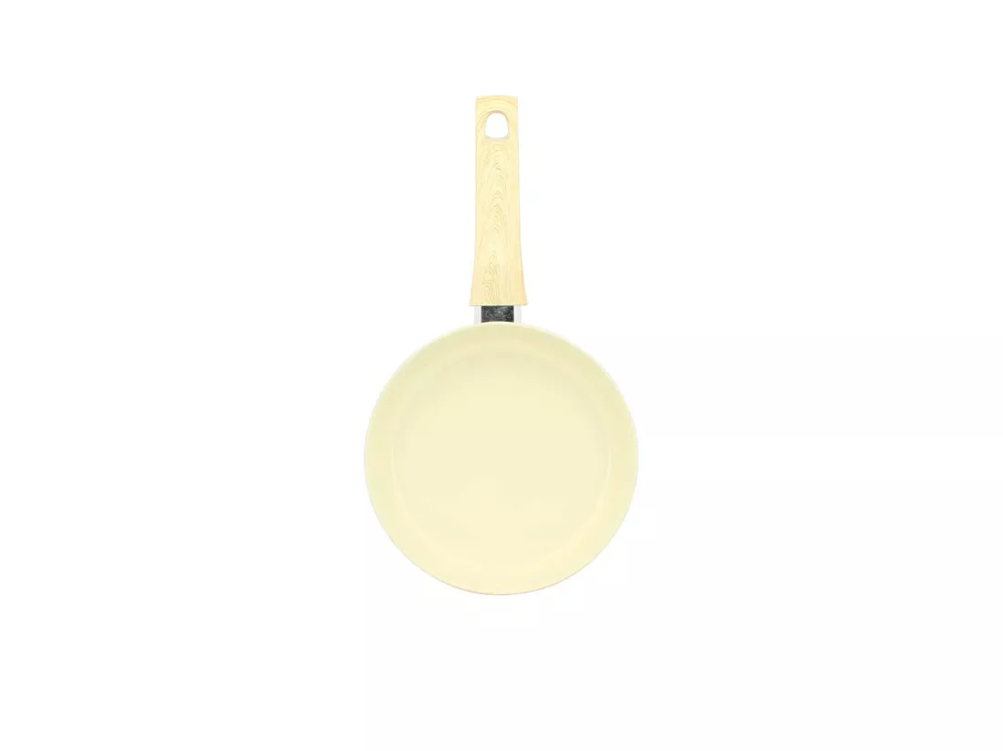Menastyl - Poele 20cm Colorama Creme - En Aluminium - Revetement Antiadhesif En Ceramique