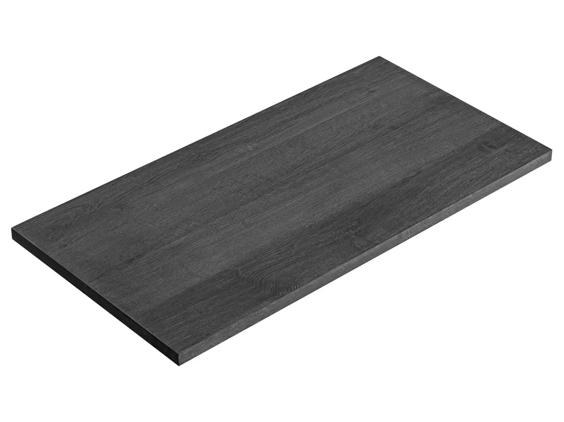Meuble sous vasque suspendu strié blanc avec planche - 120 cm - LATOMA