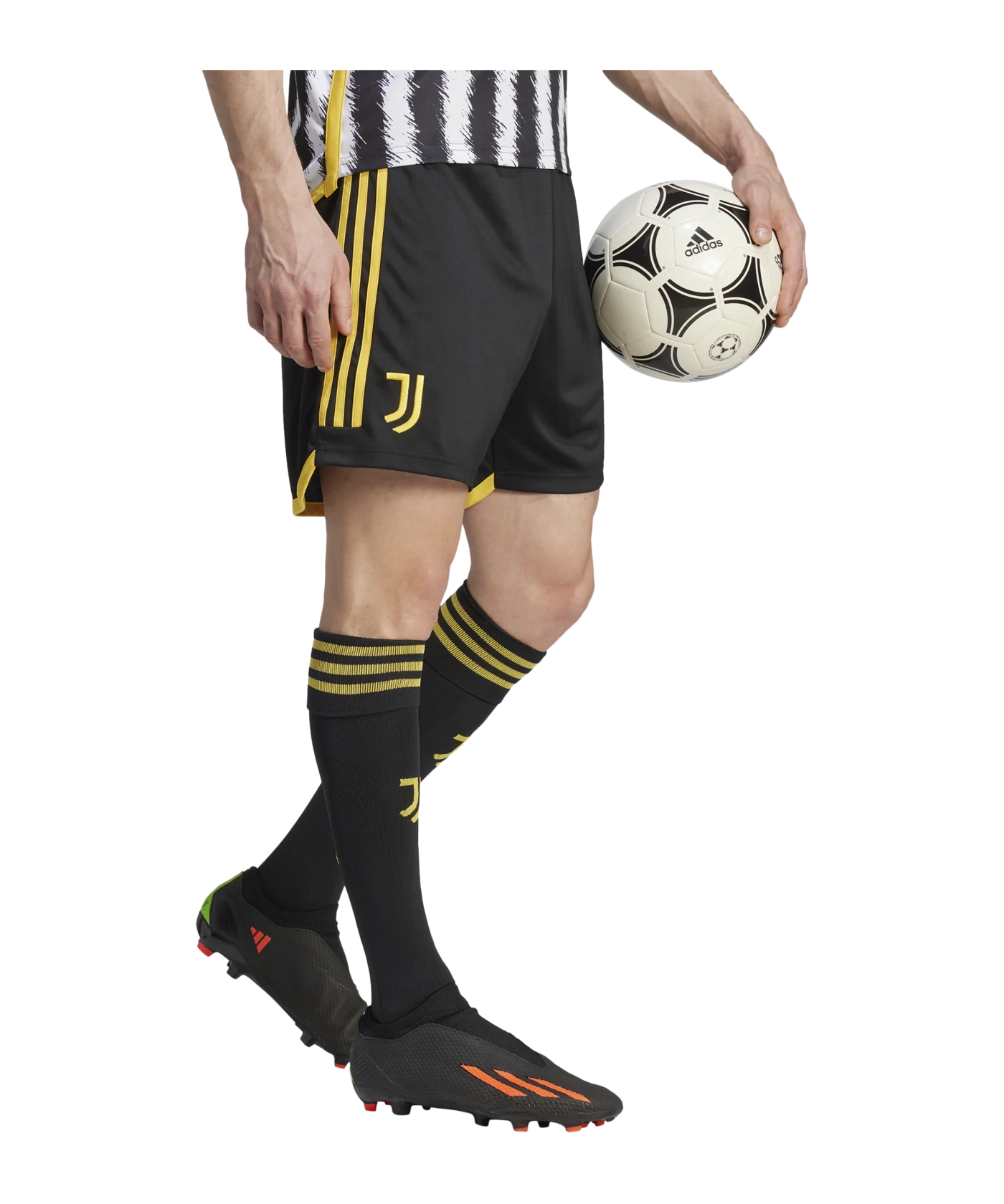 adidas Juventus Turin Short Home 2023/2024 Schwarz Gold