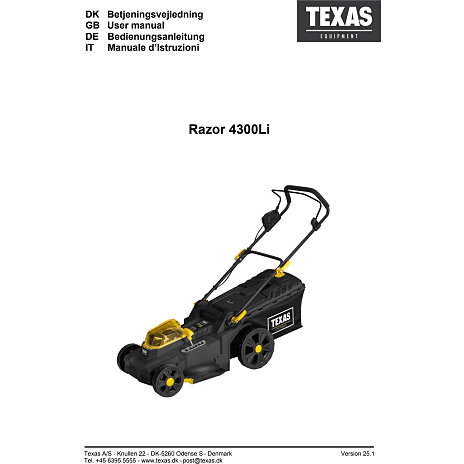 TEXAS Razor 4300Li plæneklipper