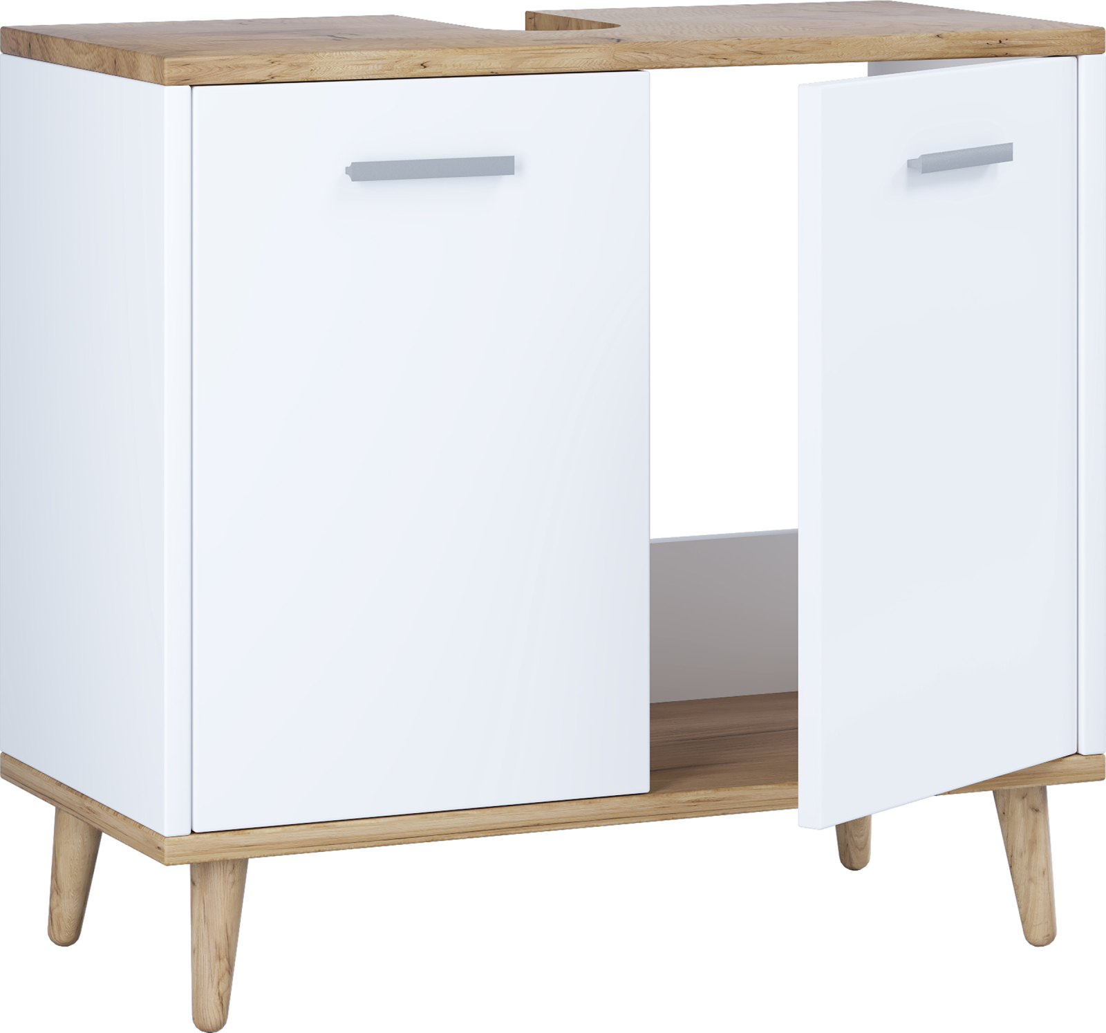 Waschbeckenunterschrank LANDOS - weiß-Honig Eiche - 60 cm