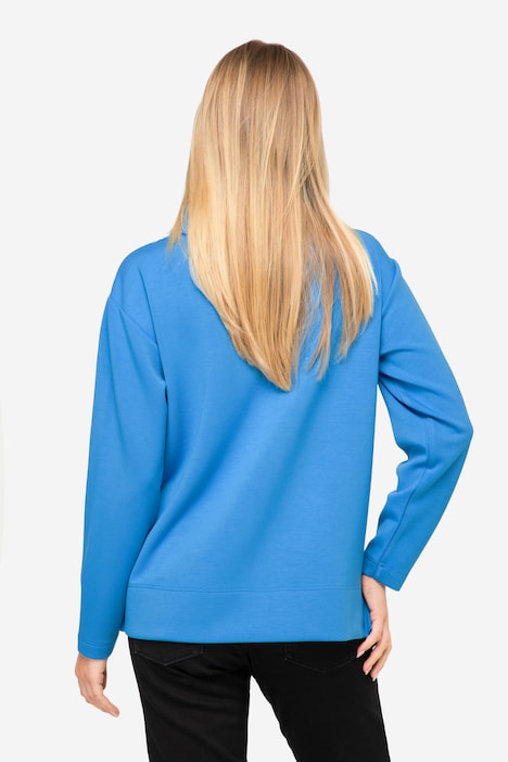 Sweatshirt, Wal-Print, Rollkragen, Langarm