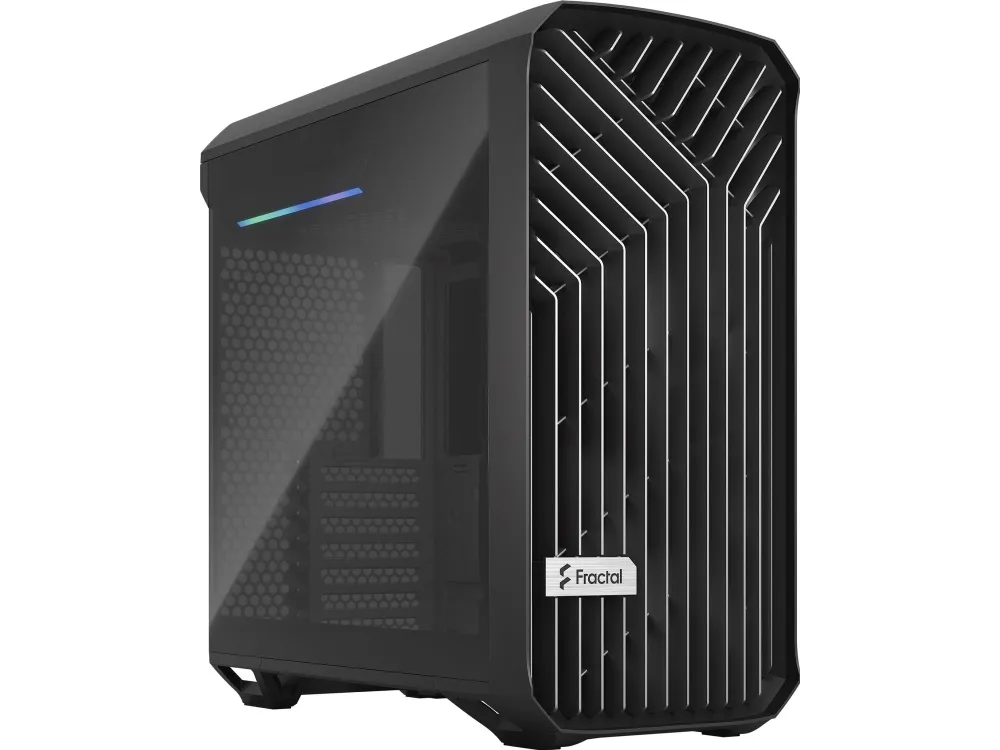 Fractal Design Torrent Compact - Tower - udvidet ATX - ingen strømforsyning (ATX) - sort TG mørk tone - USB/Lyd