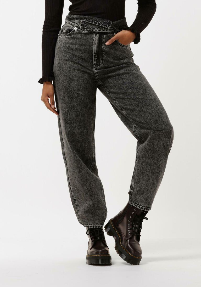 SCOTCH & SODA zwarte scotch & soda mom jeans the tide balloon leg jeans - acid colours