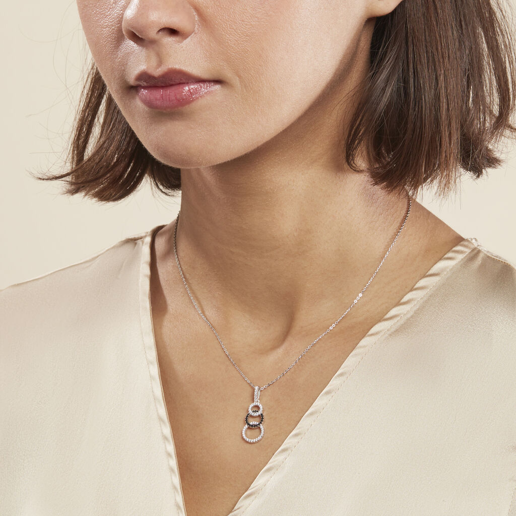 Collier Liyana Argent Blanc Oxyde De Zirconium