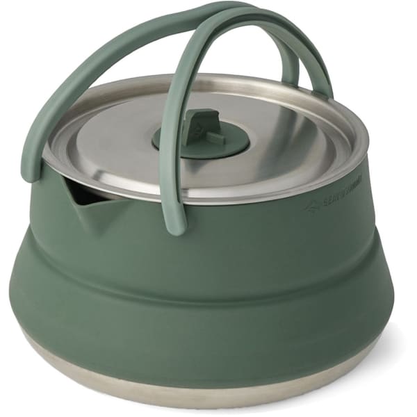 Popote randonnée SEA TO SUMMIT DETOUR STAINLESS STEEL COLLAPSIBLE KETTLE 1.6L GREEN