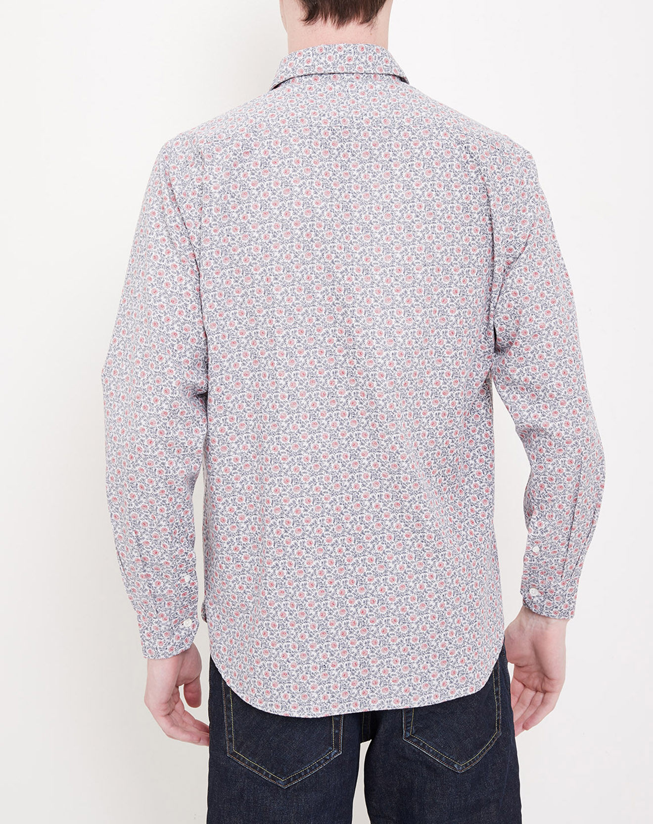 Hartford Chemise Slim Fit Sammy imprimée beige/bleu/rouge