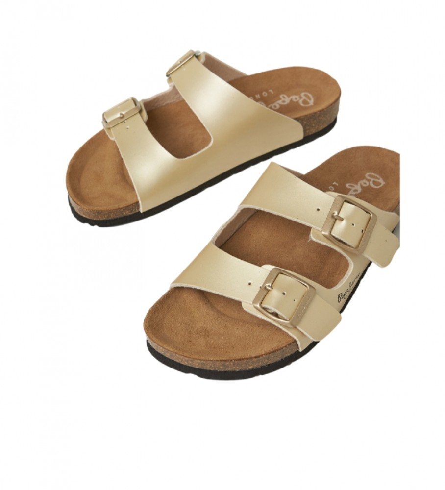 Sandálias anatômicas Pepe Jeans Oban Claic douradas