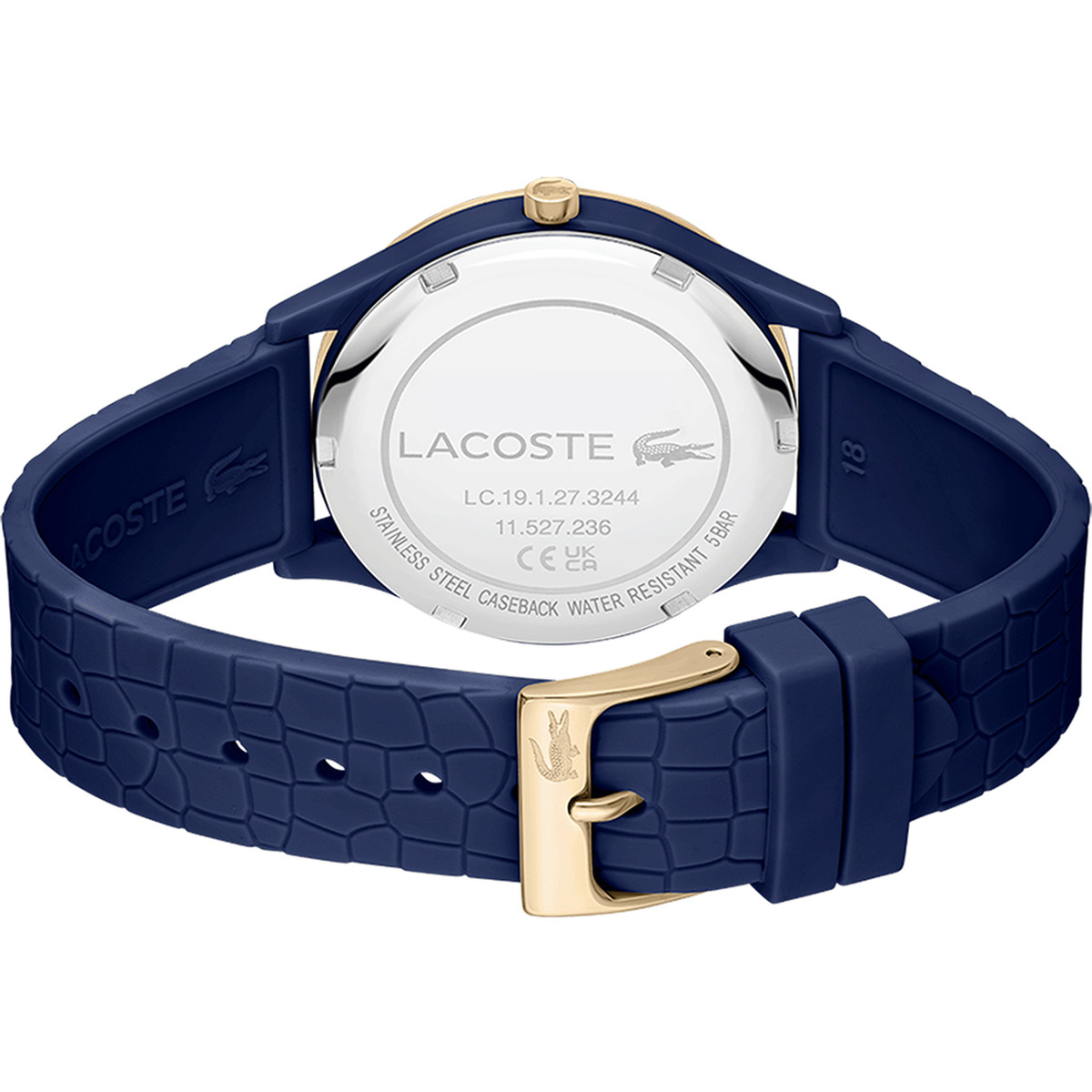 Montre LACOSTE Crocodelle femme TR90 bleu bracelet silicone bleu